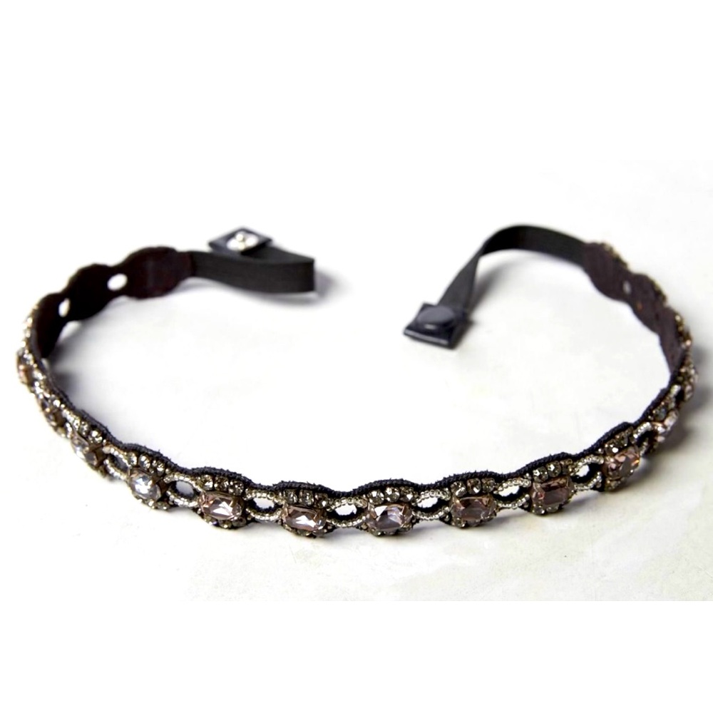 NWOT! Anthro Malibran Belt jewels beads rhinestones glam event stretchy large